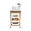 Chariot de cuisine avec plateau en bois stratford