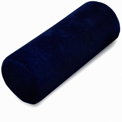 Rayon From Bamboo Comfort Cervical Support Pillow - Round Cylinder Bolster Roll for Neck, Back, Legs - Washable Cover - Ergonomic Design - Navy Blue