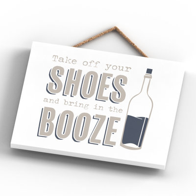 Vivid Squid Wholesale Take Off Your Shoes - No Frame Print on Wood