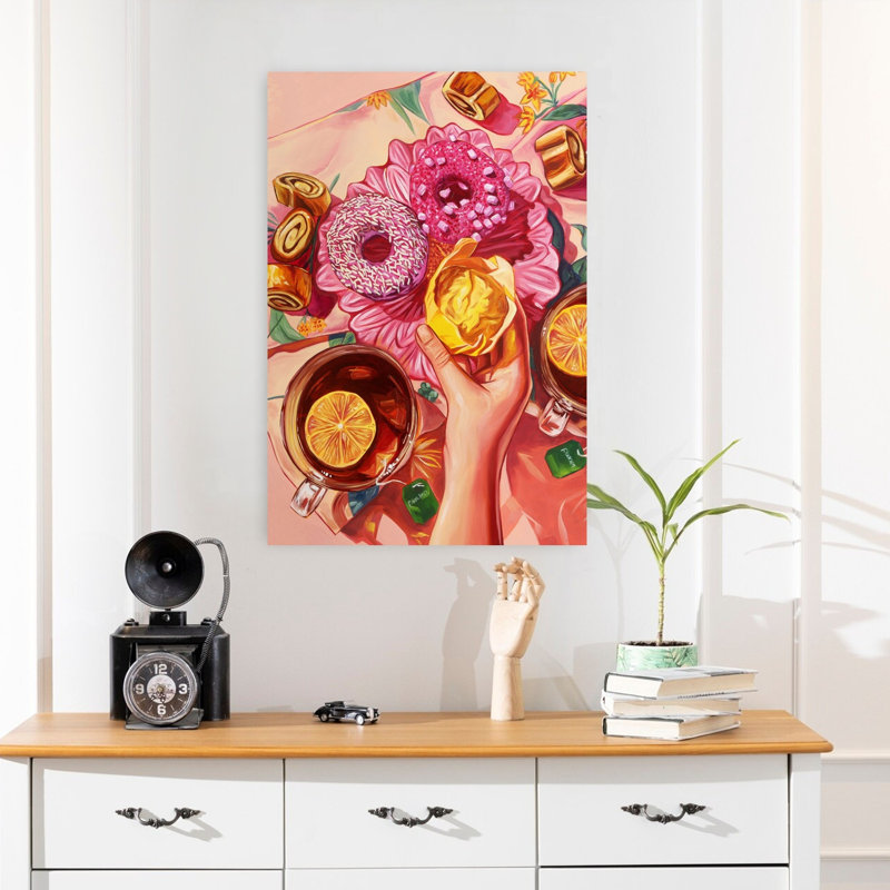 Cozy Tea And Donuts, H 24 po x l 16 po