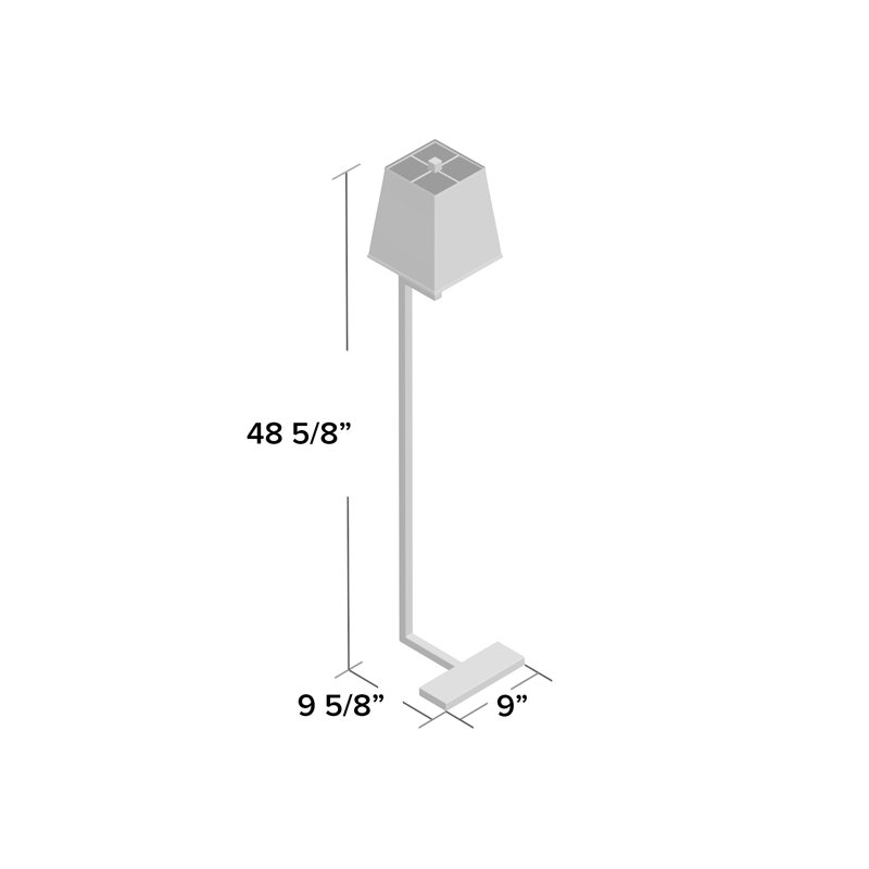 Doughnut 48.75'' Novelty Floor Lamp, Antique Silver, Snowflake