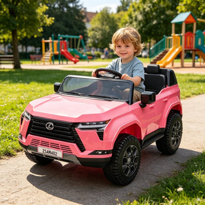 24V 2-Seater Kids Ride On Car With Remote Control, LED Lights & Bluetooth