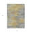 3' X 5' Gold Gray And Charcoal Abstract Washable Indoor Outdoor Area Rug
