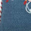 Coussin 13 "x 18" bleu rouge, rouge et blanc