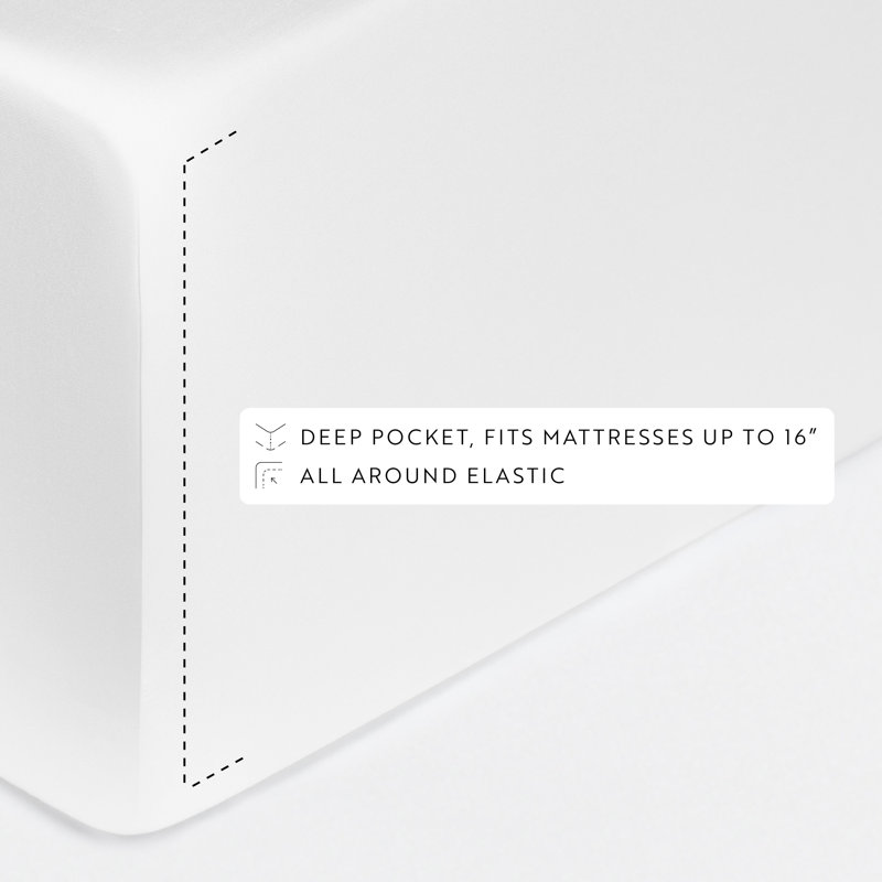 Sheet Set Cooling 100% Rayon From Bamboo Silky Soft Bedding, White, Queen Sheet Set with 2 Pillowcases