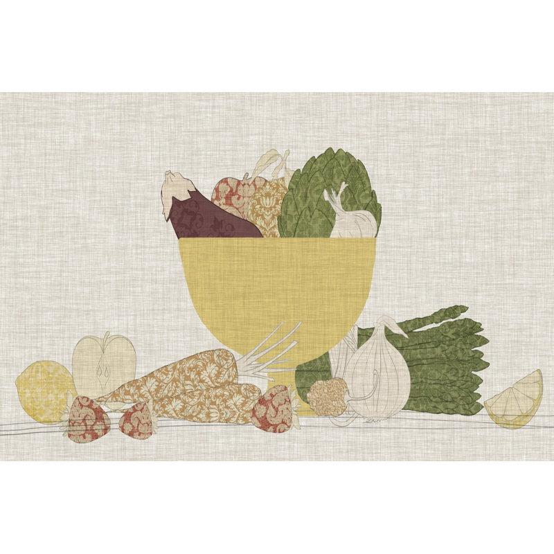 Shape Fruits & Veggies III - Wrapped Canvas Painting, 30cm H x 46cm W x 3.8cm D