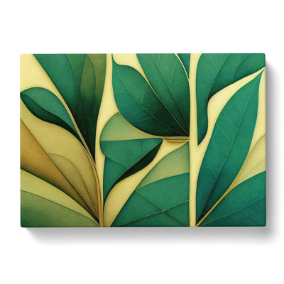 Spellbinding Leaf Abstract - Wrapped Canvas Print