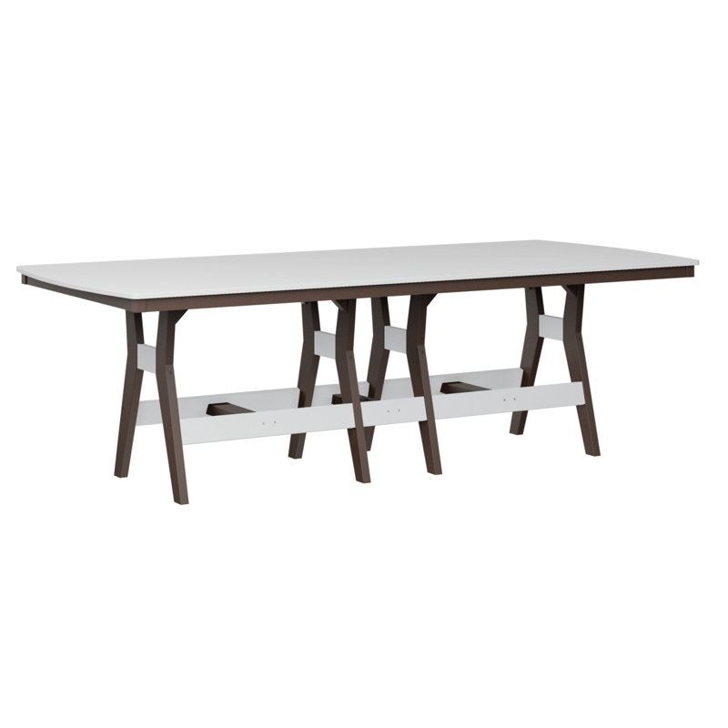 Harbor Outdoor Bar Table, Sunburst Yellow, Chocolate Brown