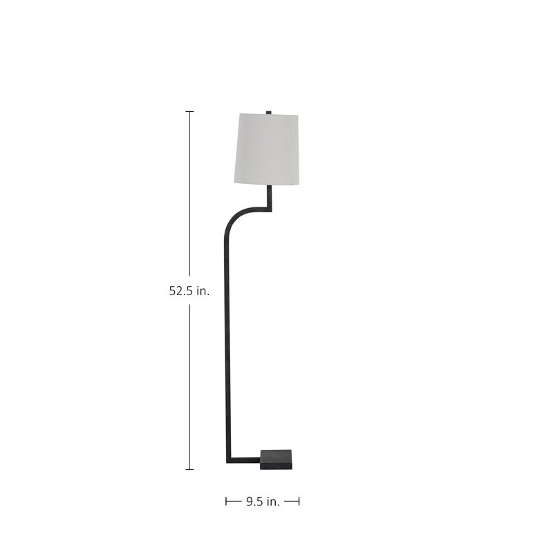 Hawthorne 53" Floor Lamp, Rusty Black, 100 W