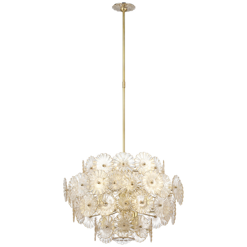 Julie Neill Gianna 24" Chandelie, Gold, Hand-Rubbed Antique Brass