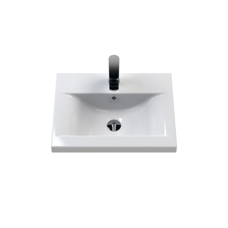 Urban 510mm Single Bathroom Vanity with Integrated Vitreous China Basin, Satin Anthracite