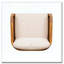 Chaise rembourrée en osier pour l'extérieur