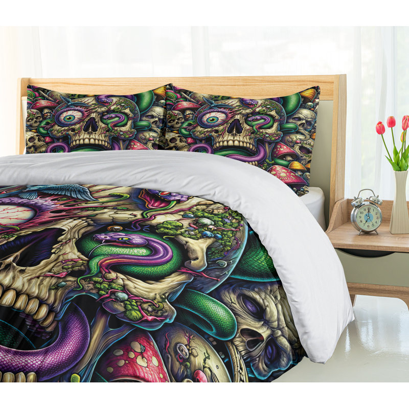 Trippy Duvet Cover, King Duvet Cover + 2 Standard Shams