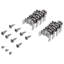 Ensemble de barres d'éclairage DEL 50/45/40/35/30 watts 3K / 35K / 4K / 5K / 65K sélectionnable 2 barres 4 pieds 120-277 Volt finition argent-129008617-129008618