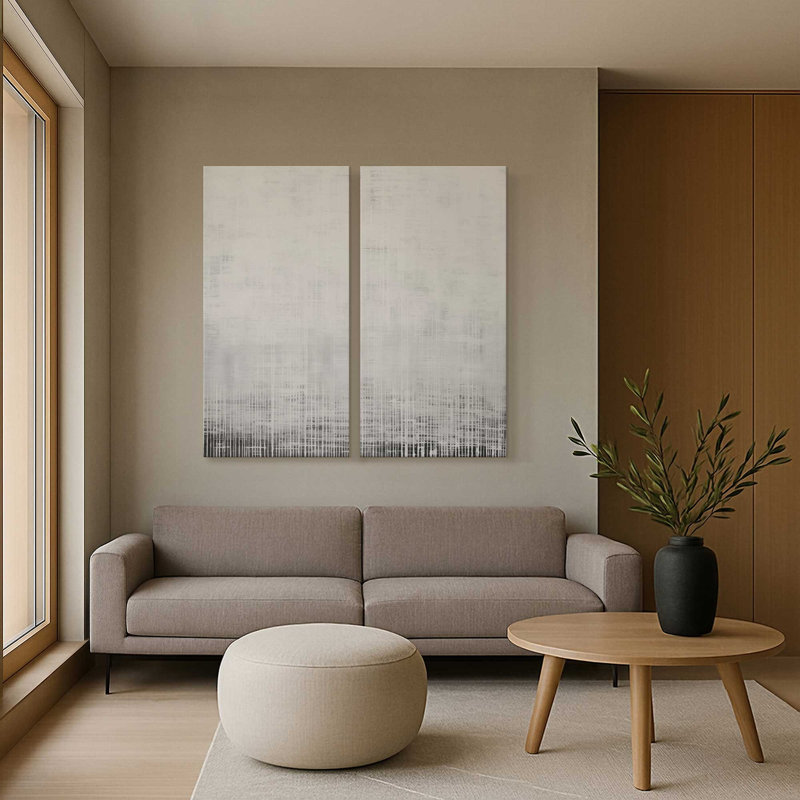 Impression sur toile Whiteout Rhythm II, Toile tendue, H 60 po x l 60 po x P 1,25 po, 2