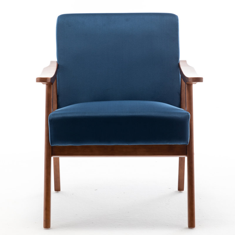 Jamesina 26.37" W Armchair, Blue Velvet Duplicate 