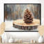 Pinecone In A Winter On A Wood Slide - Pinecone Wall Art-1712441266-1756917472