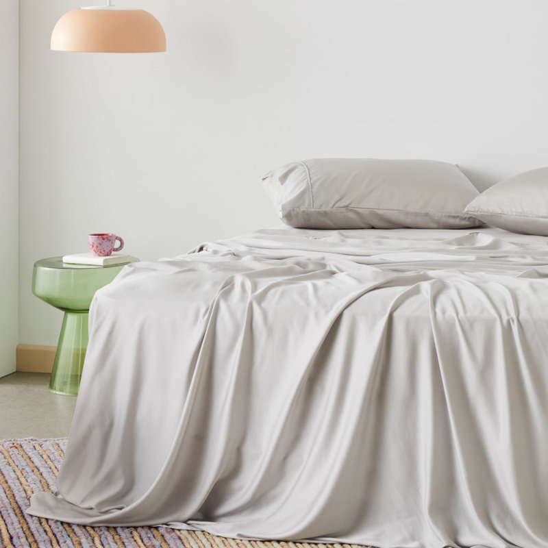 Signature Sateen Sheet Set, Cal King Sheet Set with 3 Additional Pieces, Moon
