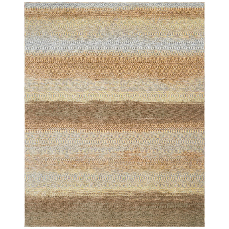 Narooma Golden Dune Stripe Area Rug, Rectangle 2' x 3'