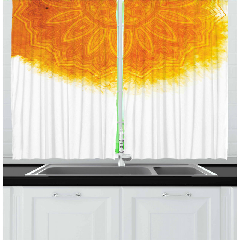 Ensemble de rideau de cuisine 2 pièces boho