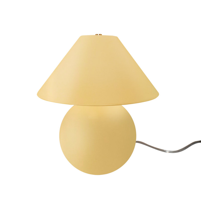Lampe de table en céramique Caroldine, Jaune atténué, 16.75" H x 15" W x 15" D