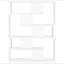 White and Chrome 5-Tier Geometric Bookcase