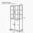 76.75'' Tall Display Cabinet, with Glass Doors and LED Lights, Steel Curio Cabinet with 3-Sided Glass, Pantry Cabinet with Storage for Hallways, Livingroom Kitchen Home Decor & Office - Dark Blue-200752630