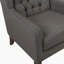 Fauteuil d'appoint moderne et contemporain Iris de 30 po avec revêtement en tissu texturé, dossier à oreilles capitonné, pieds en bois massif brun-238166223