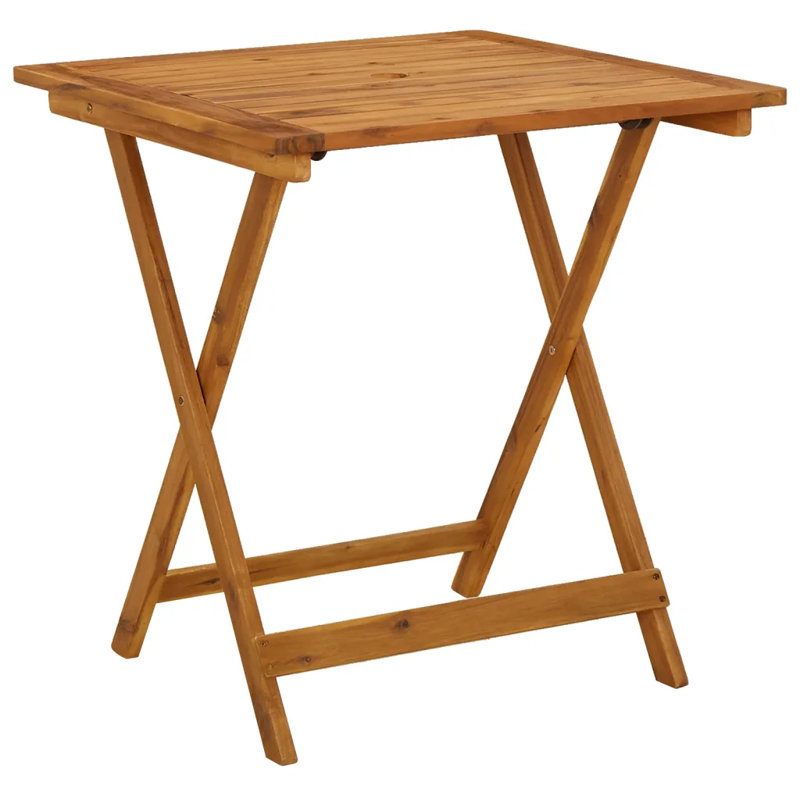 Lansen Square Acacia Folding Outdoor Dining Table , 70cm cm W 70cm cm D