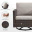 Ensemble de conversation pour l'extérieur en osier pour 9 personnes avec chaises pivotantes et rangement Ingvald-351536289