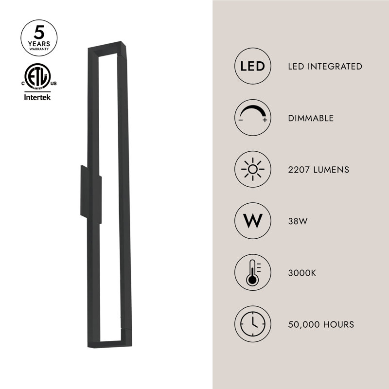 Swivel 1 - Light LED Flush Mounted Sconce, Brushed Nickel, 31.5" H x 4.375" W x 4" D