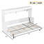 Lit escamotable double avec bureau, station de charge USB, lumières DEL-125506928-125506929