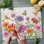 Planche à découper en verre trempé CounterArt Zinnias & Butterflies 15 po x 12 po
