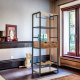Pet Feeder Station With Adjustable Raised Cat Bowls Stands, A Drawer, Multiple Shelves And Hooks
