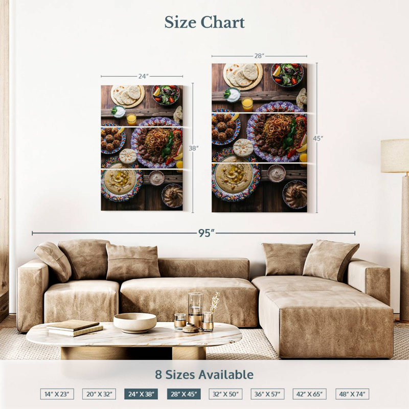 Yarlin Middle Eastern Meze, 38" H x 24" W