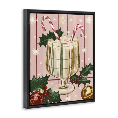 Cadre flottant pastel de cocktail de Noël, design par Franklyn Gregory