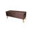17" High Brown Suede Seat With Hidden Storage Compartment Inside For Seating And Needs