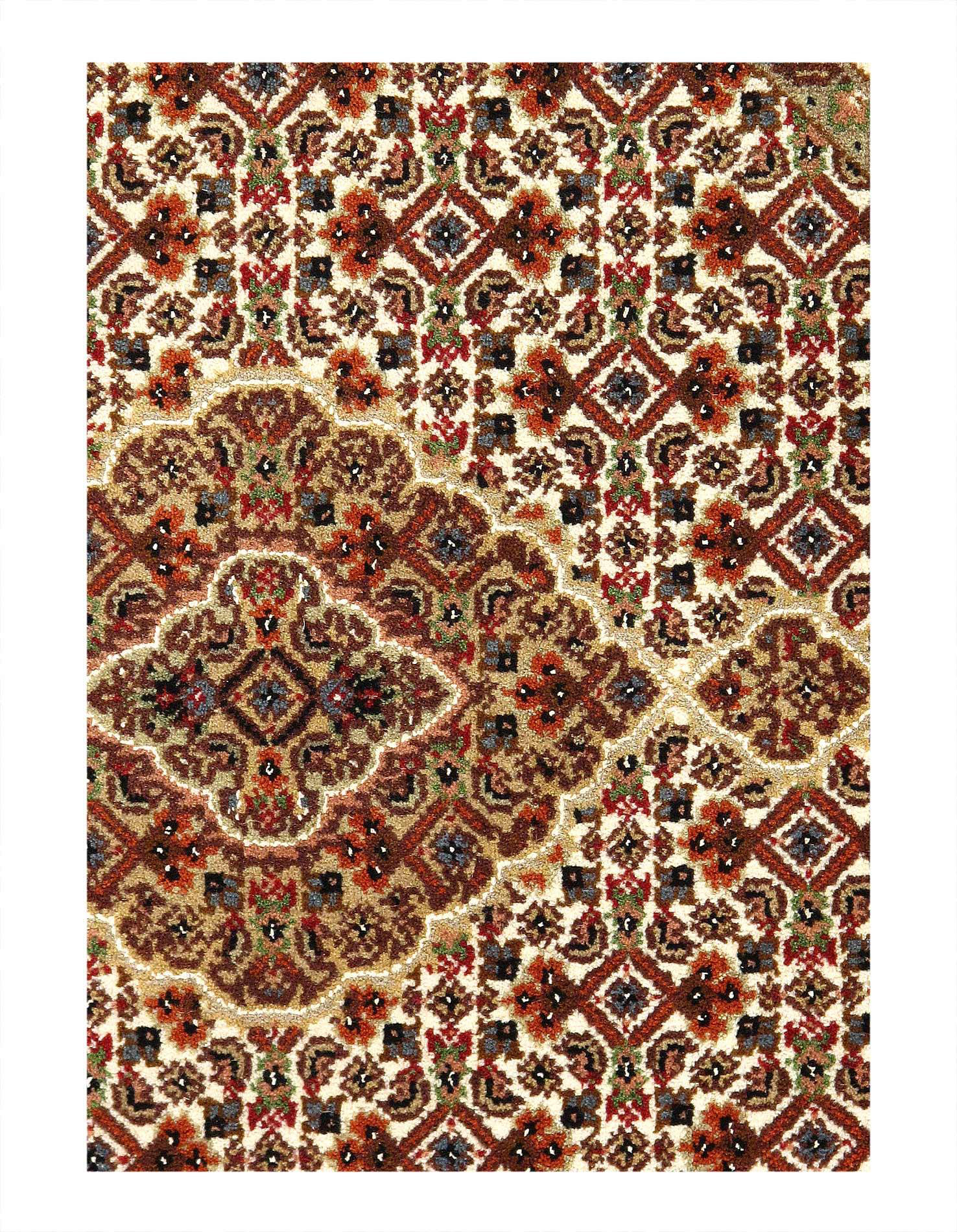 Isabelline Katlain Ikat Handmade Round 3'4