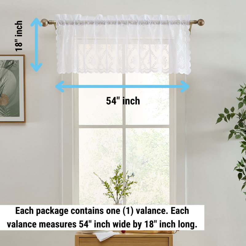 Additri Scalloped Window Valance, White