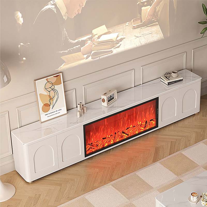 Meuble télé avec foyer moderne Modern Simulation, H 15,75 po x L 70,87 po x l 11,81 po