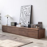 Lesterny Media Console, Minimalist TV Stand with Drawers, Flip-down Door, Fully-Assembled