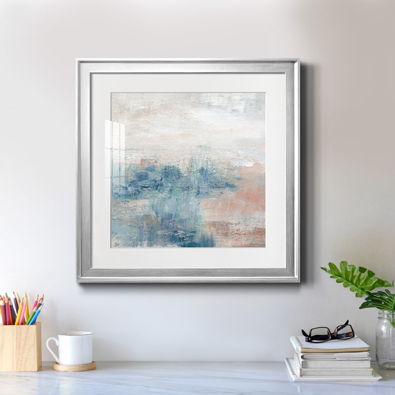 Sea Turtle Swim I - Picture Frame Print, 20" H x 20" W x 1 D, Silver