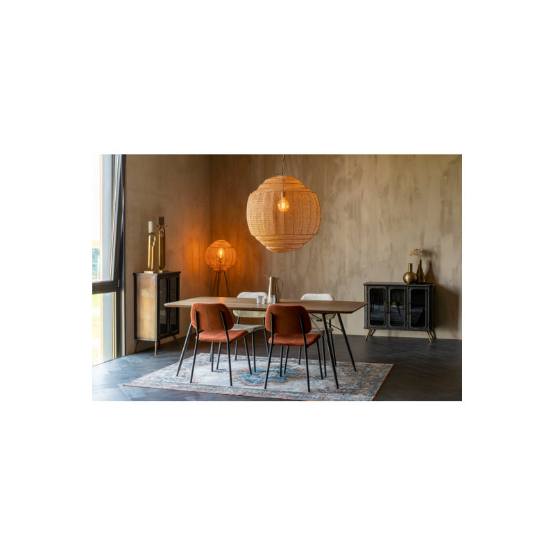 Darby Upholstered Dining Chair, Brown