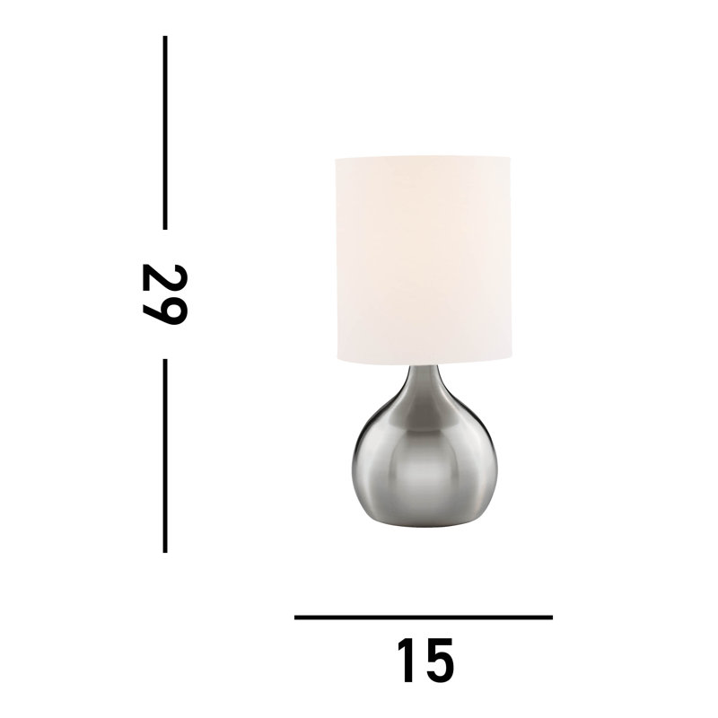 Bateman Table Lamp, Satin Silver