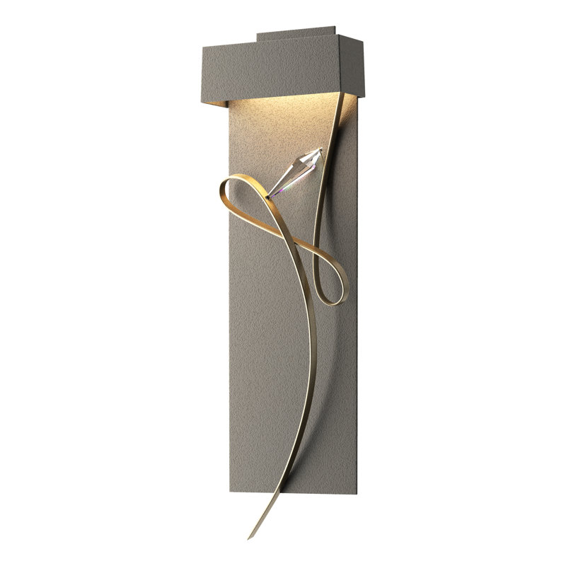 Rhapsody 1-Light LED Flush Mounted Sconce, Natural Iron, Soft Gold