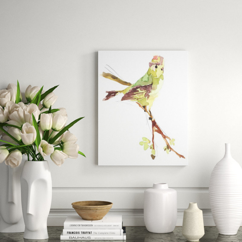 Golden Crowned Kingle Painting by Fern Cassidy, Knife Gel, 46" H x 36" W