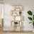 5-tier Geometric Bookcase, S-shaped Modern Bookshelf Set Of 2, 62.6" Tall Room Divider Book Shelf, Decorative Display Shelf-1232749704