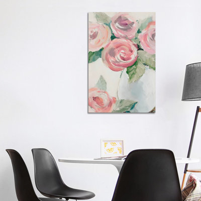 «Pink Spring Blooms I» par Lanie Loreth - peinture sur toile tendue