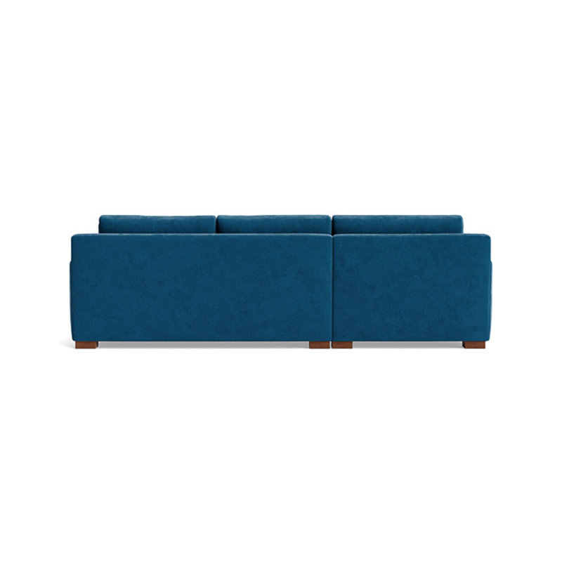 Catalina Chaise Sectional, Left Hand Facing, Performance Velvet - Denim