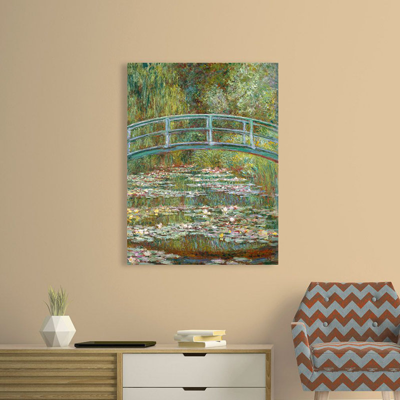 The Water-Lily Pond by Claude Monet - No Frame Painting on Canvas, 100cm H x 70cm W x 4cm D